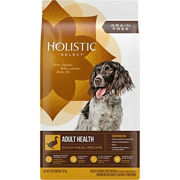 Holistic Select Grain Free Dry Dog Food- Duck Meal Recipe 