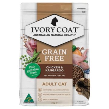 IVORY COAT Cat Food - Grain Free - Chicken & Kangaroo 4kg