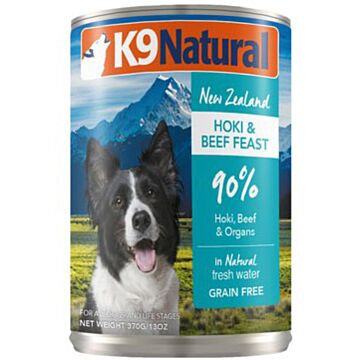 K9 Naturals Dog Canned Food - Hoki & Beef Feast 370g