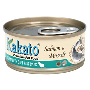 Kakato Cat Canned Food - Complete Diet - Salmon & Mussels 70g