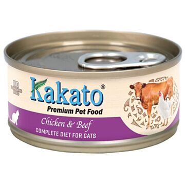 Kakato Cat Canned Food - Complete Diet - Chicken & Beef 70g