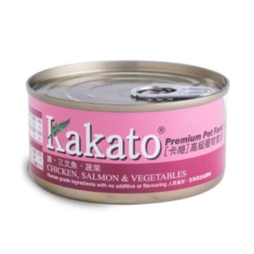 kakato cat dog canned food chicken salmon vegetable 170g