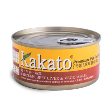 Kakato Cat & Dog Canned Food - Chicken Beef Liver & Vegetables 170g