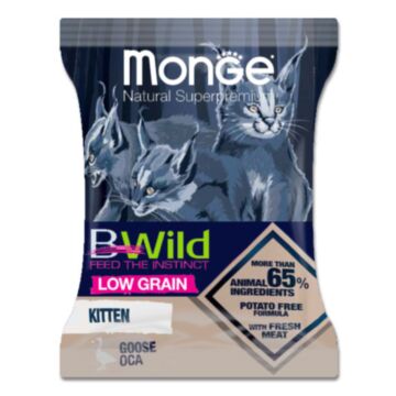MONGE BWild Dry Kitten Food - Goose (Trial Pack)