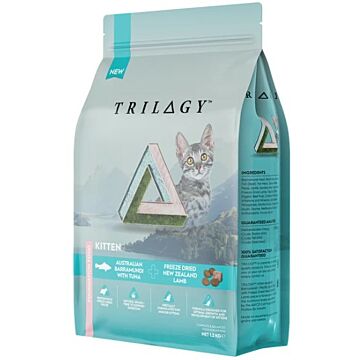 TRILOGY Kitten Dry Food - Australian Barramundi Tuna & Freeze Dried New Zealand Lamb 1.2kg 