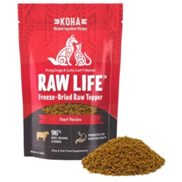 Koha Raw Life Freeze Dried Topper for Dogs & Cats - Beef 8oz