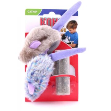 KONG Cat Toy - Refillables Catnip Purple Mouse & Frosty Grey Mous