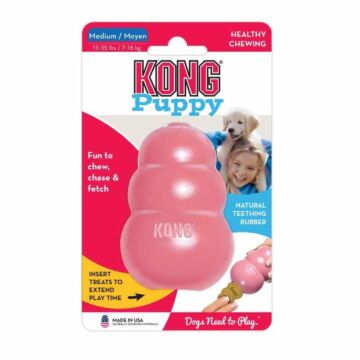 KONG Puppy Chew Toy - Medium (Pink)