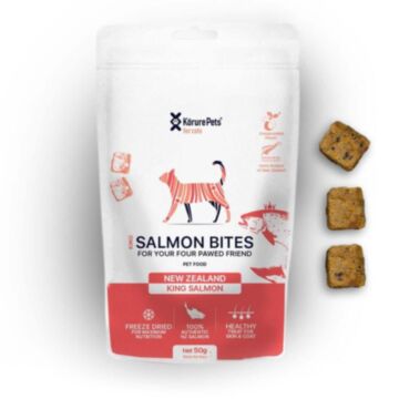 KorurePets Cat Treat - Freeze-dried 100% King Salmon Bites 50g