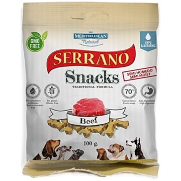Mediterranean Natural Serrano Snacks for Dogs - Beef 100g