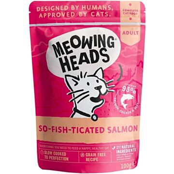 Meowing Heads Cat Pouch - Grain Free - Salmon 100g