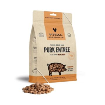Vital Essentials Cat Food - Freeze-Dried (Mini Nibs) - Pork 12oz