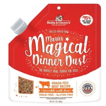 Stella & Chewys Dog Food - Freeze-dried Raw Magical Dinner Dust - Grass-Fed Beef 7oz