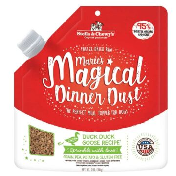 Stella & Chewys Dog Food - Freeze-dried Raw Magical Dinner Dust - Duck Duck Goose 7oz - EXP 23/07/2024