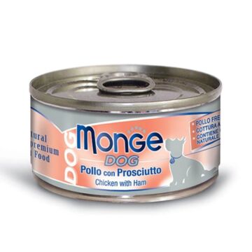 MONGE Dog Canned Food - Chicken with Ham 95g