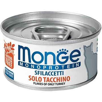 MONGE Cat Canned Food - MonoProtein - Turkey Flakes 80g