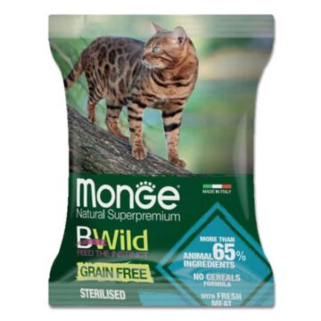 MONGE BWild Dry Cat Food - Sterilized - Tuna & Peas (Trial Pack)