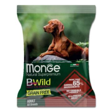 MONGE BWild Dry Dog Food - Grain Free - Lamb, Potatoes & Peas (Trial Pack)