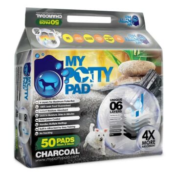 My Potty Pad Pet Sheets - Charcoal - Medium 45x60cm 50pcs