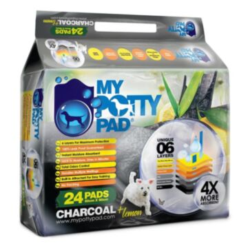 My Potty Pad Pet Sheets - Charcoal Lemon - Large 60x90cm 24pcs