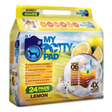My Potty Pad Pet Sheets - Lemon - Large 60x90cm 24pcs