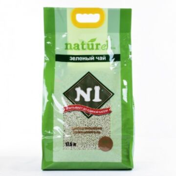 N1 Natural Corn & Soybean Clumping Cat Litter - Slim Pellets - Green Tea 17.5L