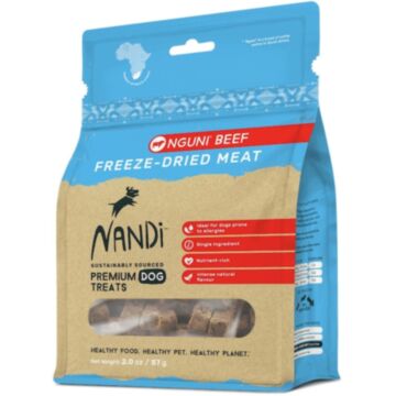 NANDI Dog Treat - Premium Freeze Dried Nguni Beef 57g