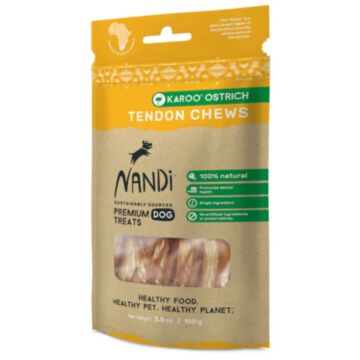 NANDI Dog Treat - Karoo Ostrich Tendon Chews 100g 