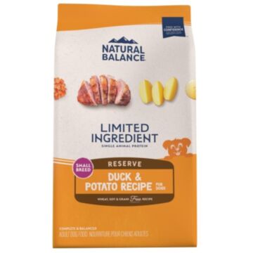 Natural Balance小型犬乾糧 - 無穀物單一蛋白配方 - 鴨肉馬鈴薯 12lb
