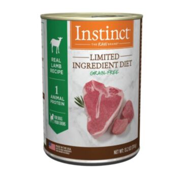 Nature's Variety Instinct Dog Canned Food - LID Grain Free Lamb 13.2oz
