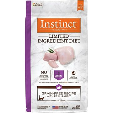 Nature's Variety Instinct Cat Food - LID Grain Free Rabbit 10lb