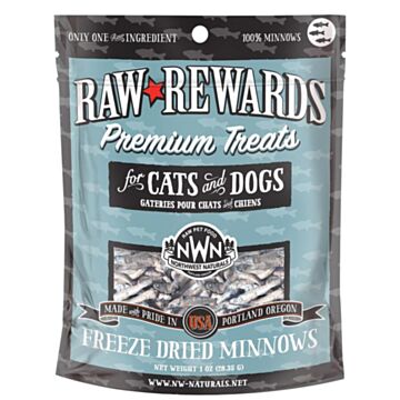 Northwest Naturals Cat & Dog Treat - Freeze Dried Minnows 1oz