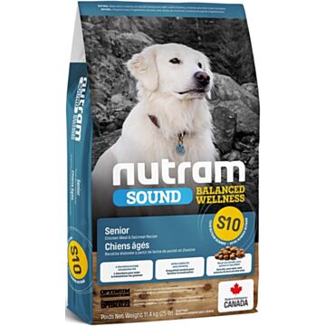Nutram Dog Food - Senior S10 Sound Balanced Wellness - Chicken & Oatmeal