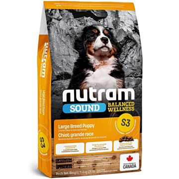 Nutram S3 Sound Balanced Dog Food - Wellness Large Breed Puppy 13.60kg