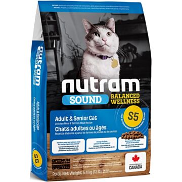 Nutram Cat Food - S5 Sound Balanced - Adult & Senior 5.4kg