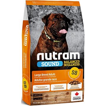 Nutram Dog Food - S8 Sound Balanced - Wellness Large Breed Chicken & Oatmeal 11.4kg