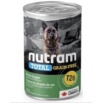 Nutram Dog Canned Food - T26 Total Grain Free - Lamb & Legumes 369g