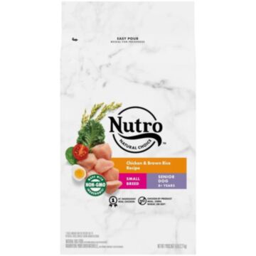 Nutro Dog Food - Small Breed Senior - Chicken & Brown Rice 5lb