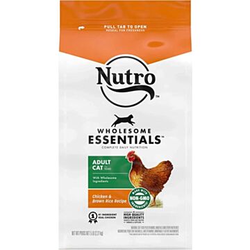 Nutro Cat Food - Adult - Chicken & Whole Brown Rice 5lb