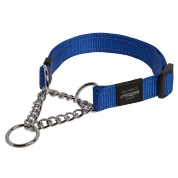 ROGZ Obedience Half-Check Collar - Blue - M