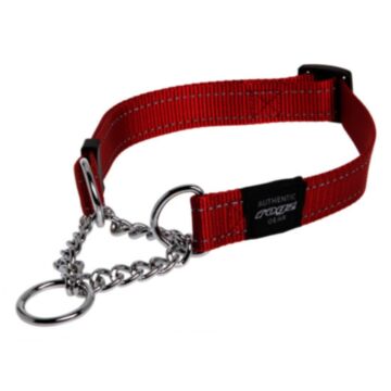 ROGZ Obedience Half-Check Collar - Red - M