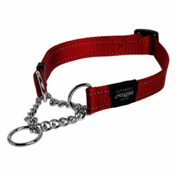 ROGZ Obedience Half-Check Collar - Red - XL