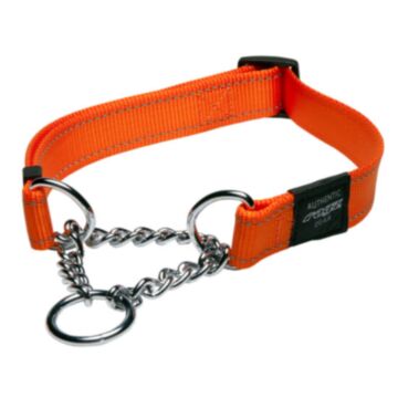 ROGZ Obedience Half-Check Collar - Orange - M