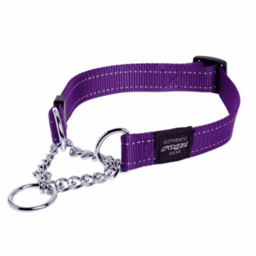 ROGZ Obedience Half-Check Collar - Purple - M