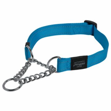 ROGZ Obedience Half-Check Collar - Light Blue - M
