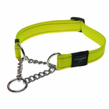 ROGZ Obedience Half-Check Collar - Neon Yellow - M