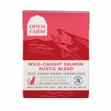 OPEN FARM Cat Pouch - Rustic Blend - Wild-Caught Salmon 5.5oz