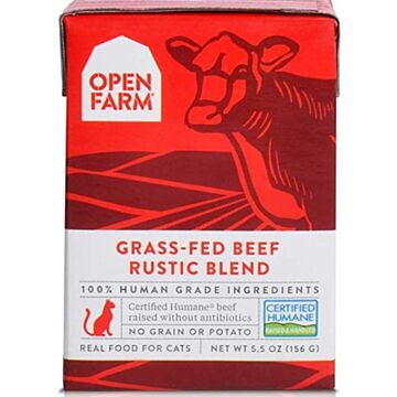 OPEN FARM Cat Pouch - Rustic Blend - Grass-Fed Beef 5.5oz