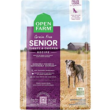 OPEN FARM Senior Dog Food - Grain Free - Turkey & Chicken 4lb
