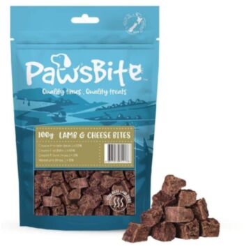 PawsBite Cat & Dog Treat - Air Dried Lamb & Cheese Bites 100g